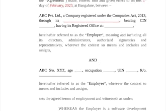 be providing contract drafting and legal consulting