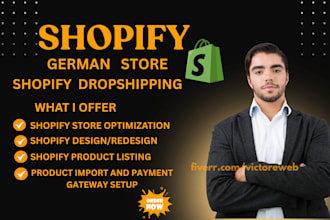 build german shopify store shopify dropshipping dutch german shopify website