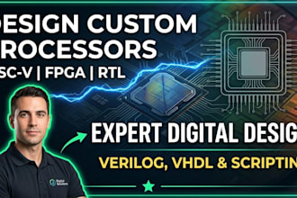 design risc v cpu and fpga rtl using verilog vhdl and scripting