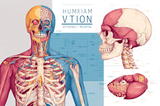 draw anatomy and medical vector illustration