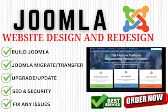 develop joomla website, redesign fix or upgrade joomla website, migrate joomla