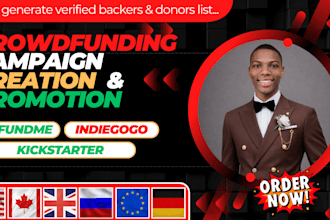 do gofundme, kickstarter or indiegogo promotion to active donors and backers