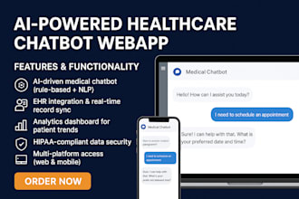 build ai powered healthcare chatbot analytics medical hybrid ehrs chatbot webapp
