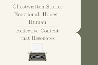 ghostwrite a personal story, essay, or reflection