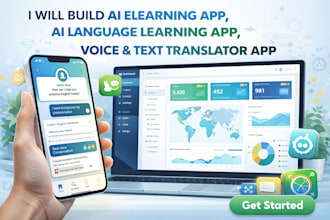 build ai elearning app, ai language learning app, voice and text translator app