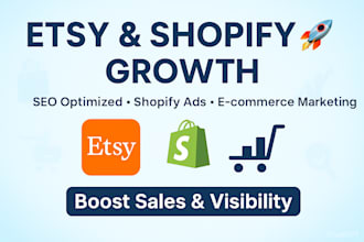 promote esty shop digital products with seo, shopify,ads and ecommerce marketing
