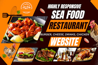 seafood website restaurant website drinks shopify store online ordering website