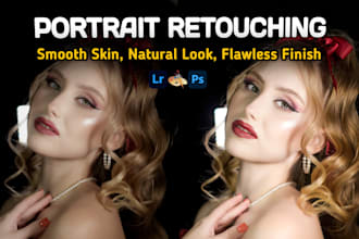 natural portrait and skin retouch