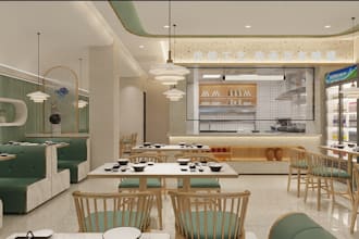 craft luxury restaurant interior,bar area,coffee shop,layout design, walkthrough