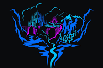 design modern super mystical and magical logo