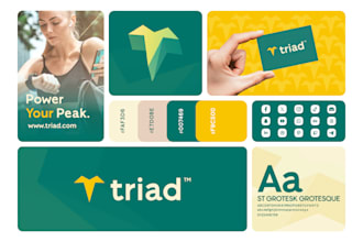 design modern business logo, brand identity kit and branding guidelines