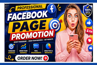 grow your facebook page with organic promotion and real active followers