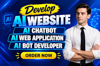 develop ai website, ai chatbot, ai web application, ai bot developer