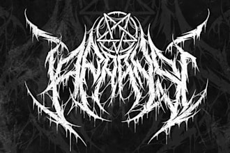 custom metal logo design heavy, gothic, and grunge band