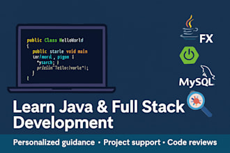 teach java and guide you in full stack development