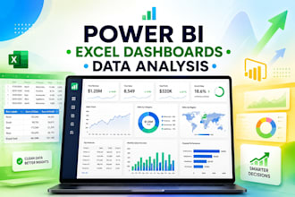 create power bi excel dashboard and be your data analyst