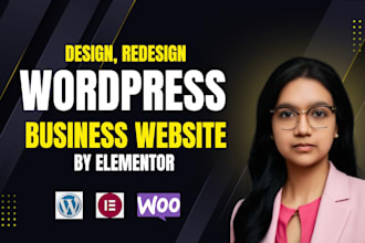 design, redesign wordpress website or elementor website