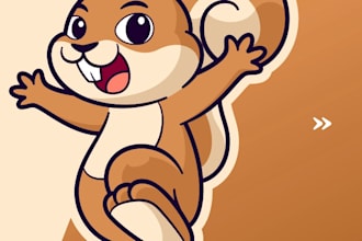 design cute kawaii character anime cartoon logo