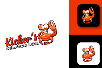 do modern super high quality custom crab logo