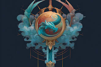 create medieval, fantasy, rpg gaming logo