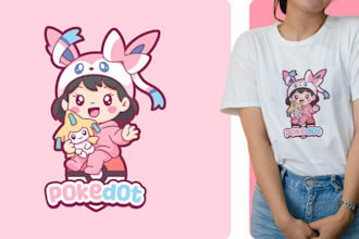 design custom vtuber, anime, kawaii character animal logo