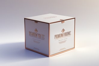 design box packaging, product packaging and label