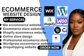 build responsive wix or shopify website, wix studio, shopify ecommerce webshop