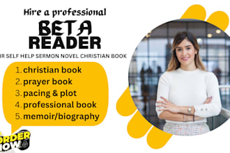 beta read your memoir self help sermon novel christian book