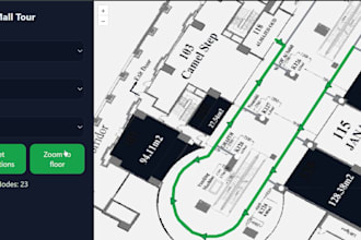 indoor mapping and web application with multi floor routing
