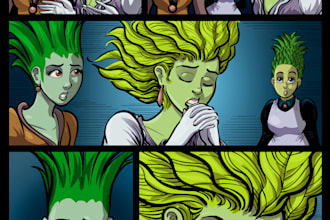 professional comic page coloring