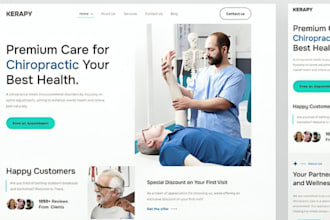 design wordpress chiropractic clinic website pediatric chiropractor website