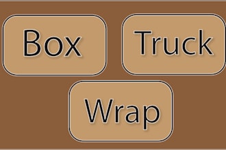 design outstanding trailer wrap , box truck, truck wrap, and semi truck