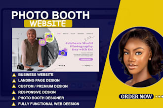 design 360 photo booth and party rental website with online booking