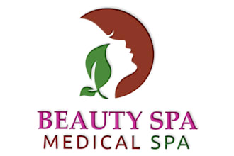 design a feminine glitter beauty logo for cosmetic or boutique brand