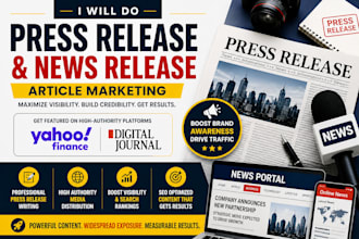 do UK, US press release, publish an ebook promotion, yahoo finance backlinks