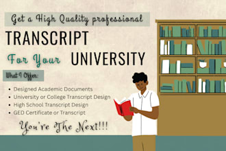 design college transcripts, high school diplomas, university ged certificates
