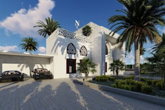 remodel villa 2d plan, visualize apartment interior, arabian real estate house