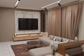 redesign apartment interior, furniture layout,wall decoration,exterior rendering