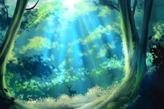 do landscape art, nature, trees, water