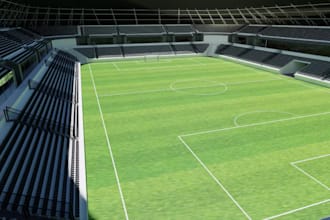 redesign football stadium, sport complex,sport facility,gaming arena,vector art
