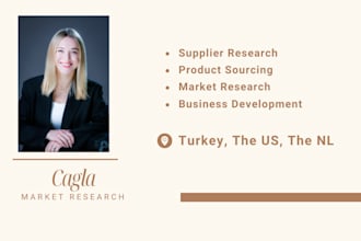 provide sourcing and supplier research in turkey