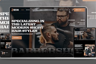 design barber shop wordpress website, beauty salon booking hair stylist website