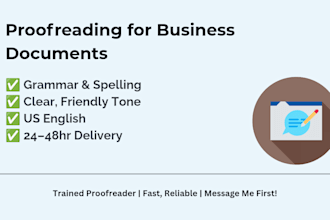 proofread your business documents for accuracy and clarity