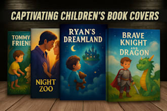 create book cover design ebook cover and children book cover