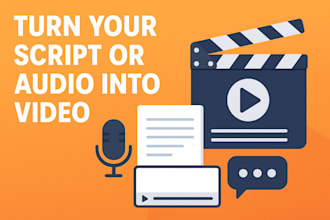 turn your script or audio into vieo youtube video scrip writer movie script