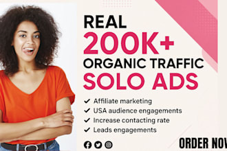 guarantee 25000x affiliate website clicks targeted solo ads campaign