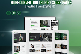 design, optimize high converting shopify store pages, pagefly shogun zipify seo