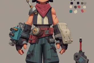 draw 2d game characters and game assets
