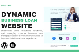 build dynamic business loan morgage website