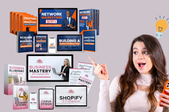 create engaging online course videos canva graphic design, product mockup bundle